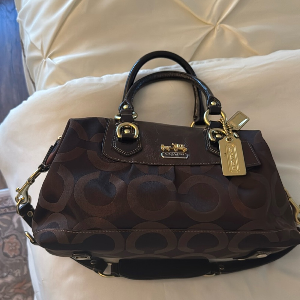 Vintage chocolate brown Coach bag